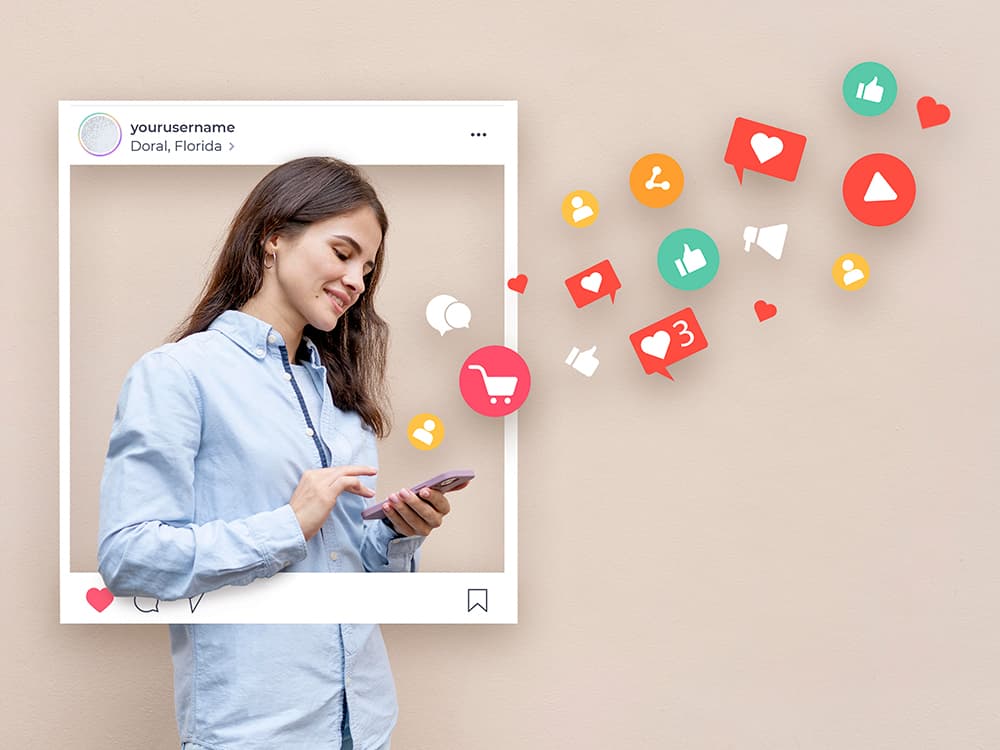 Representación visual del trabajo de un Community Manager gestionando redes sociales y generando interacción con la audiencia