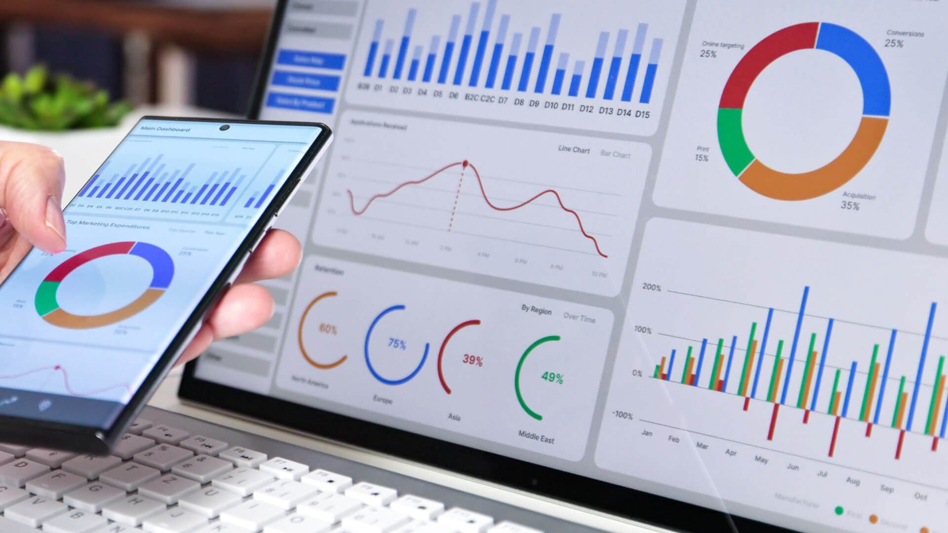 Visualización de resultados de Google Ads en múltiples dispositivos, reflejando el crecimiento y conversión en campañas publicitarias